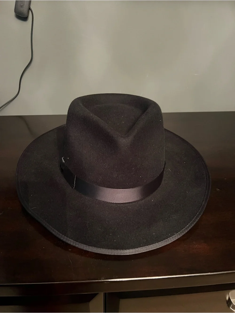GIGI PIP Black Velvet-Lined Fedora